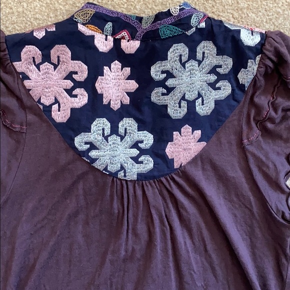 Flowy Anthropologie One September Embroidered Top - Picture 7 of 9